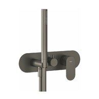 Sprchová souprava Ravak Eleganta EL 068.00 RB D podomítková 3-cestná, bez tělesa, se sprchovým setem, grafit, X070333