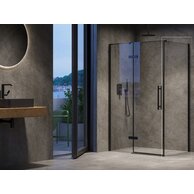 Sprchový kout Ravak Cool! COSD1/COPS 90x80 rohový, černá/transparent
