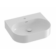 Umyvadlo Ravak Ceramic Slim Wall O 55 na desku tenkostěnné, s otvorem pro baterii, s přepadem, bílá, XJX01155004