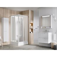 Sprchový box Ravak Supernova ASBRV2 80x80 čtyřdílný rohový, bílá/grape, 82644112ZG