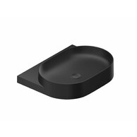 Umyvadlo Ravak Yard 60 tenkostěnné na konzoli, s otvorem pro baterii, bez přepadu, černá mat, XJX0D260002