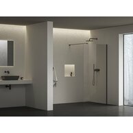 Sprchový kout Ravak Walk-In Air Wall Set 110, černá/transparent, GW9WD0300Z1C