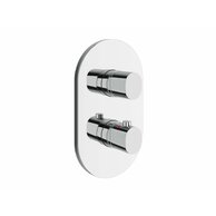 Baterie Ravak Chrome II podomítková, termostatická 3-cestná, bez tělesa, chrom, X070457