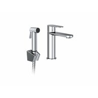 Baterie Ravak Chrome II umyvadlová, stojánková 175 mm s bidetovou sprškou a držákem, bez výpusti, chrom, X070450