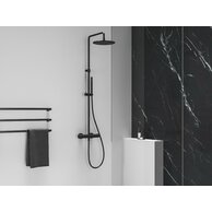 Sprchová souprava Ravak Espirit ES 091.00 posuvná s termostatickou baterií, se sprchovým setem, černá mat, X070496