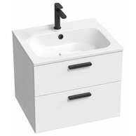 Skříňka pod umyvadlo Ravak SD Chrome II 60, bílá madla, černá, X000001744