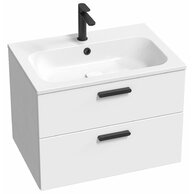 Skříňka pod umyvadlo Ravak SD Chrome II 70, bílá madla, černá, X000001745