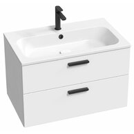 Skříňka pod umyvadlo Ravak SD Chrome II 80, bílá madla, černá, X000001746