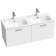 Skříňka pod dvojumyvadlo Ravak SD Chrome II 120, bílá madlo 152 mm, chrom, X000001775