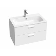 Skříňka pod umyvadlo Ravak SD Chrome II 80, bílá madla, bílá, X000001778