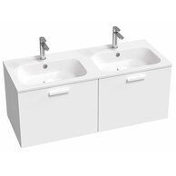 Skříňka pod dvojumyvadlo Ravak SD Chrome II 120, bílá madlo 152 mm, bílá, X000001779