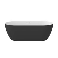 Vana Ravak Freedom Wall II Tec 170x87 oválná akrylátová volně stojící, černá/bílá, krytka odtoku černá, CC71700000