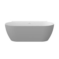 Vana Ravak Freedom Wall II Tec 170x87 oválná akrylátová volně stojící, smoke grey/bílá, krytka odtoku bílá, CC71500000