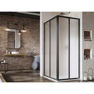 Sprchový kout Ravak Supernova SRV2+SRV2 80x80x195 rohový, černá/grape, 14V403O2ZGS