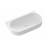 Umyvadlo Ravak Yard 80 tenkostěnné na konzoli, bez otvoru pro baterii, bez přepadu, bílá mat, XJX0E080000