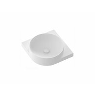Umyvadlo Ravak Yard 45 C rohové tenkostěnné na konzoli, bez otvoru pro baterii, bez přepadu, bílá mat, XJX0E045000