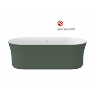 Vana Ravak Ypsilon 180x80 oválná akrylátová volně stojící, grey green/bílá, krytka odtoku bílá, XC00100052