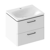 Nábytkový set Ravak SD Balance II, skříňka 60 pod umyvadlo bílá, madla černá, umyvadlo Balance 60 nábytkové bílé