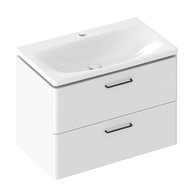 Nábytkový set Ravak SD Balance II, skříňka 80 pod umyvadlo bílá, madla černá, umyvadlo Balance 80 nábytkové bílé