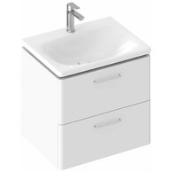 Skříňka vysoká Ravak Balance II 40, bílá / madlo chrom