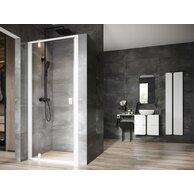 Sprchový kout Ravak Nexty NDOP1/NPSS 80x80 rohový, bílá matná/transparent