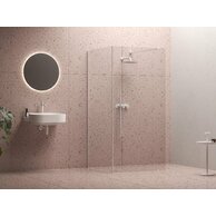 Sprchový kout Ravak Walk-In Corner Set 120x80, bílá mat/transparent, GW1CG4E0SZ1