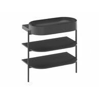 Konstrukce pod umyvadlo Ravak Yard Policový nábytek Yard 80 s policemi, černá mat, D80000D006