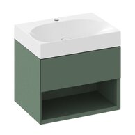 Nábytkový set Ravak Lite, skříňka 60 pod umyvadlo grey green, umyvadlo Lite 60 nábytkové bílé