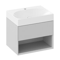 Nábytkový set Ravak Lite, skříňka 60 pod umyvadlo smoke grey, umyvadlo Lite 60 nábytkové bílé