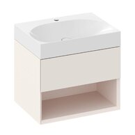 Nábytkový set Ravak Lite, skříňka 60 pod umyvadlo alabaster pink, umyvadlo Lite 60 nábytkové bílé