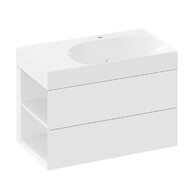 Nábytkový set Ravak Lite, skříňka 80 pod umyvadlo bílá, levá, umyvadlo Lite 80 nábytkové bílé