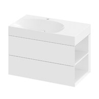 Nábytkový set Ravak Lite, skříňka 80 pod umyvadlo bílá, pravá, umyvadlo Lite 80 nábytkové bílé