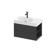 Skříňka pod umyvadlo Ravak SD Lite 80, černá mat, pravá, X000001886