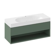Nábytkový set Ravak Lite, skříňka 120 pod umyvadlo grey green, umyvadlo Lite 120 nábytkové bílé