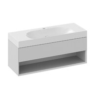 Nábytkový set Ravak Lite, skříňka 120 pod umyvadlo smoke grey, umyvadlo Lite 120 nábytkové bílé