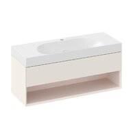 Nábytkový set Ravak Lite, skříňka 120 pod umyvadlo alabaster pink, umyvadlo Lite 120 nábytkové bílé