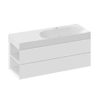 Nábytkový set Ravak Lite, skříňka 120 pod umyvadlo bílá, levá, umyvadlo Lite 120 nábytkové bílé