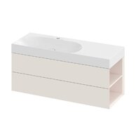 Nábytkový set Ravak Lite, skříňka 120 pod umyvadlo alabaster pink, pravá, umyvadlo Lite 120 nábytkové bílé