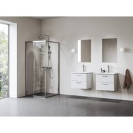 Sprchový kout Ravak Blix II NBLRV2 80 rohový čtyřdílný, chrom lesk/transparent, 1LM40C00Z1