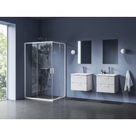 Sprchový kout Ravak Blix II NBLRV2K/NBLRV2K 80x100 rohový, bílá mat/transparent