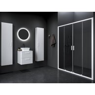 Sprchové dveře Ravak Blix II NBLDP4 120 čtyřdílné, bílé mat/transparent, 0YMG0E00Z1
