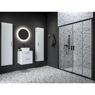 Sprchové dveře Ravak Blix II NBLDP4 140 čtyřdílné, černé/transparent, 0YMM0300Z1