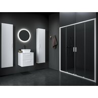 Sprchové dveře Ravak Blix II NBLDP4 150 čtyřdílné, bílé mat/transparent, 0YMP0E00Z1