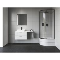Sprchový kout Ravak Blix II NBLCP4 80 čtvrtkruhový snížený, černý/transparent, 3BM40340Z1