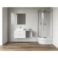 Sprchový kout Ravak Blix II NBLCP4 90 čtvrtkruhový snížený, chrom lesk/transparent, 3BM70C40Z1