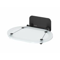 Sprchové sedátko Ravak Chrome oválné, černé/průsvitně bílé, B8F0000065
