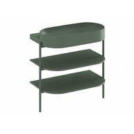 Konstrukce Ravak Yard 80 stojící kovová s policemi, k instalaci umyvadla Yard 80, s otvorem pro baterii, grey green, D800008006