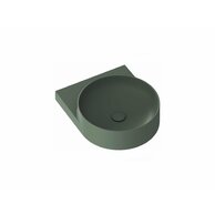 Umyvadlo Ravak Yard 40 keramické tenkostěnné, na konzoli nebo konstrukci Yard, s otvorem pro baterii, grey green, XJX08240000