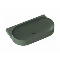 Umyvadlo Ravak Yard 80 keramické tenkostěnné, na konzoli nebo konstrukci Yard, bez otvoru, grey green, XJX08080000