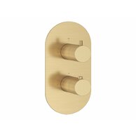 Baterie Ravak Espirit podomítková termostatická 2cestná, pro R-Box, gold brushed, X070610